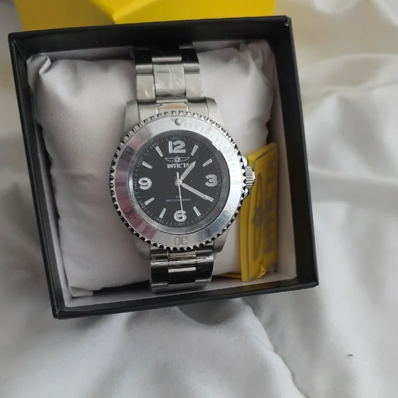 Invicta Silver and Black Watch